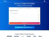 Make a Poll in Seconds | Free & Unlimited | Poll Maker