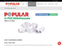 UPVC Sewerage Series - Popular Pipes Group of Companies