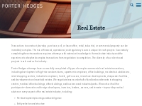 Real Estate Attorney | Real Estate Transactions Lawyer: Porter Hedges 