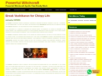Break Vashikaran for Chirpy Life - powerfulwitchcraft.com | Powerful W