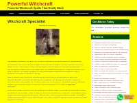 Witchcraft Specialist | Powerful Witchcraft