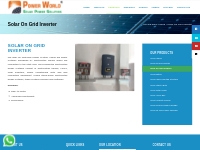 Solar On Grid Inverter - POWER WORLD