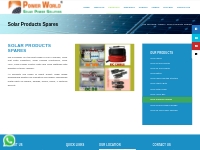 Solar Products Spares - POWER WORLD