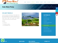 Solar Water Pump - POWER WORLD