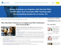 Los Angeles Botox Training Dermal Filler PRP Microneedling CME