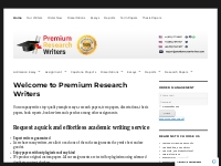 Welcome to Premium Research Writers - Premium Research Writers