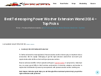 Best Power Washer Extension Pole(Wands) Updated