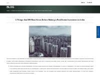 5 Things that NRI Must Know Before Making a Real Estate Investment in 