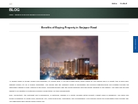 Benefits of Buying Property in Sarjapur Road | Prestige Meridian Park 