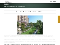Demand for Residential Real Estate in Whitefield | East Bangalore