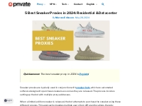 6 Best Sneaker Proxies in (2024): Residential   Datacenter