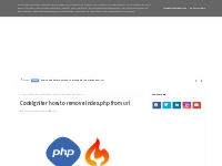 Codeigniter how to remove index.php from url