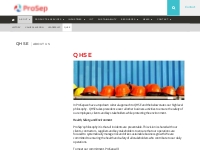 QHSE - ProSep - Innovative Separation Solutions