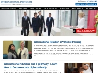 International Relations Protocol, International Relationships Training