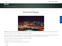 About Electronic City South Bangalore