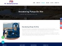 Dewatering Pumps On Hire - PS Dewatering Services