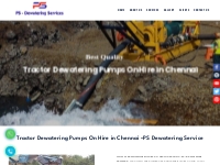 Tractor Dewatering Pumps on Hire in Chennai | 9176161694