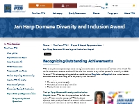   	Jan Harp Domene Diversity and Inclusion Award | National PTA