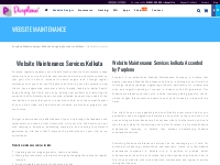 website maintenance service by best website designing company