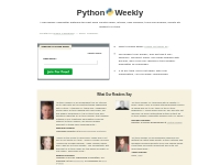 Python Weekly: A Free, Weekly Python E-mail Newsletter