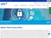QPS Privacy Policy - QPS Custom-Built Research