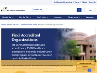 Find Accredited Organizations | The Joint Commission