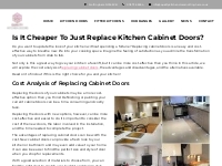 Is It Cheaper To Just Replace Kitchen Cabinet Doors?