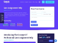 Get Law Assignment Help Service-Quick Assignment Hub