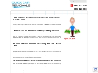 Cash For Old Car Removal Melbourne Up To $9999 FREE Pick Up