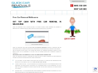  Free Car Removal In Melbourne -Quick Car Removals