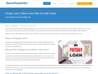 No Credit Check Payday Loans | Guaranteed Approval