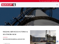 Rigging Services - Trained Riggers Servicing Country Victoria