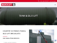 Tank   Silo Lift - Crane Hire For Tanks - Country Victoria