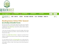 Online Quran Reading With Tajweed - Quran Recitation Course