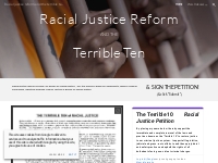 Racial justice reform and the terrible ten | buy racial justice book