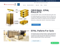 Original EPAL Pallet - Radha Agro Wooden Pallets Manufacturer