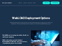 WebLOAD Deployment Options - Radview Load and Performance Testing - Ra