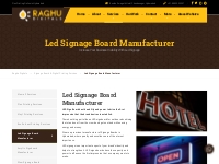 Led Signage Board Manufacturer | Led Sign Board at Low Price