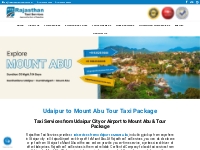 Taxi Services From Udaipur to Mount Abu