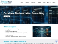 Database Modernization Consulting Services