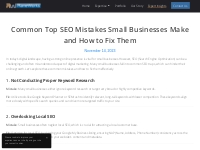 Avoiding Common SEO Mistakes: A Guide for Small Businesses