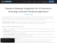 Optimizing E-Commerce with Effective Payment Gateway Integration