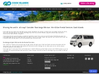 Van Hire Rarotonga Cook Islands Minivan Rental Rarotonga Airport Van H
