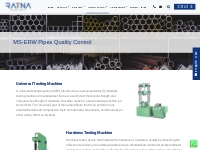 MS-ERW Pipes Quality Control - Ratna Steeltech