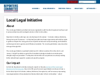 Local Legal Initiative - The Reporters Committee for Freedom of the Pr