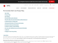   	Privacy Policy - Canadian Red Cross