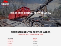 Dumpster Rental Service Area in GA - Red Roll Off Containers