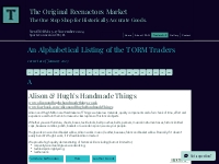 Traders A-Z | The Original Reenactors Market
