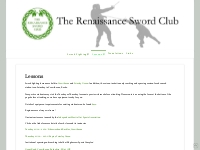 Lessons - The Renaissance Sword Club
