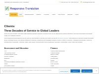 Responsive Translation Clients from Different Industries